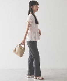 AMERICAN HOLIC 【予約】シャーリングショルダーリボンプルオーバー