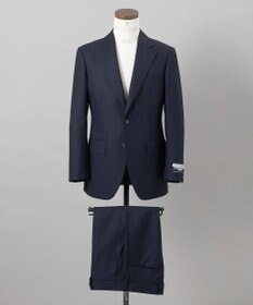 GOTAIRIKU 【御幸毛織】ドライスピナーツイルストレッチスーツ_ネイビー格子