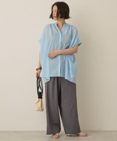 AMERICAN HOLIC イージーケア 接触冷感フレンチスリーブギャザーシャツ