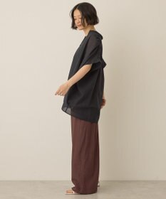 AMERICAN HOLIC イージーケア 接触冷感フレンチスリーブギャザーシャツ