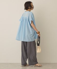 AMERICAN HOLIC イージーケア 接触冷感フレンチスリーブギャザーシャツ