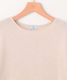 組曲 S 【WEB限定】コットンポリエステル5分袖リラクシー ニット