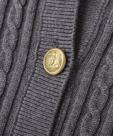 earth music&ecology 【予約】プリーツレイヤーケーブルニットカーディガン