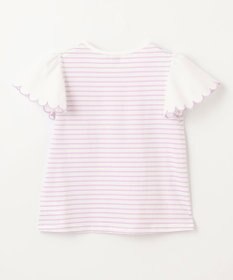 ANY KIDS 袖スカラップ ボーダーTシャツ