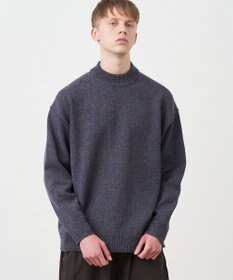 ATON WOOL MOULINE | モックネックセーター - UNISEX