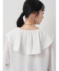 earth music&ecology ラッフルカラーブラウス