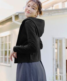 Tiaclasse 【UVカット・吸水速乾・洗える】 “きれい見え” カットソーラインフードパーカー