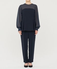 uncrave 【防シワ・洗濯機洗い可】ウォッシャブルダブルクロス ビスチェ ブラウス