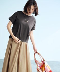 J.PRESS LADIES S 【WEB限定カラーあり・洗える】コットンスムース フレンチスリーブ カットソー
