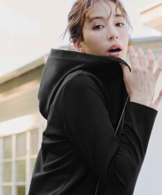 Tiaclasse 【UVカット・吸水速乾・洗える】 “きれい見え” カットソーラインフードパーカー