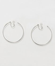 Phoebe 〈痛くないシリーズ〉ファセットスリムフープライトフィットイヤリング　シルバー