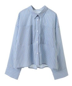 Green Parks イージーケアショート丈ストライプシャツ