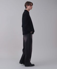 WEGO 【ユニセックス着用ITEM】ベロアモールワンポイントZIPカーディガン