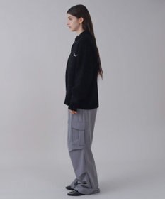 WEGO 【ユニセックス着用ITEM】ベロアモールワンポイントZIPカーディガン