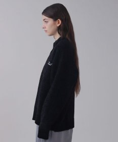 WEGO 【ユニセックス着用ITEM】ベロアモールワンポイントZIPカーディガン