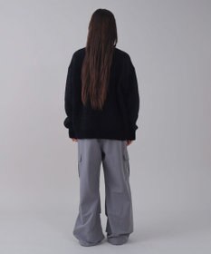 WEGO 【ユニセックス着用ITEM】ベロアモールワンポイントZIPカーディガン