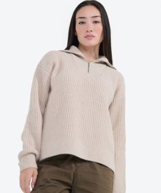 AIGLE ウール ハーフジップニットセーター