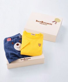 MIKI HOUSE HOT BISCUITS ワンポイント半袖Tシャツ＆顔ドンブルマギフトセット【BOX付き】