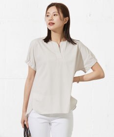 J.PRESS LADIES L 【接触冷感】プレーティングジャージー フレンチスリーブ カットソー