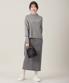 ANY SIS S 【洗える】ストレッチライトデニム スカート