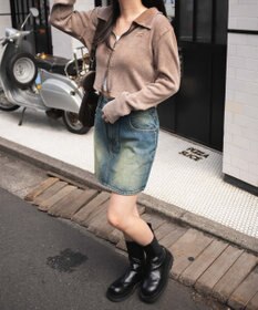 WEGO ヴィンテージウォッシュWZIPトップス