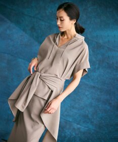 BEIGE， 【洗える/接触冷感/速乾/UVケア対応・Precious 8月号掲載】BATEAU / ボタンレスノーカラジャケット