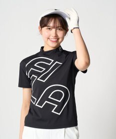 FILA GOLF／marie claire 【FILA GOLF】 バックプリントモックネックシャツ