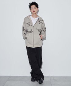 WEGO 【ユニセックス着用ITEM】ジャガードロゴジップパーカー