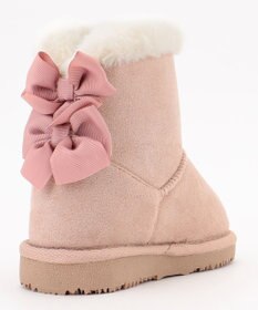 ANY KIDS フェイクムートンリボンブーツ