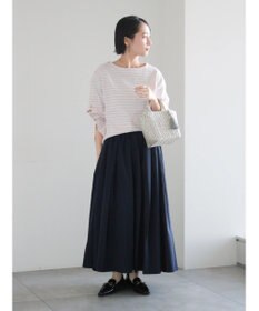 Te chichi ショルダー釦ボーダーカットソー