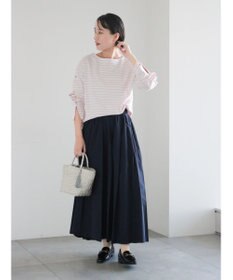 Te chichi ショルダー釦ボーダーカットソー