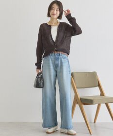 AMERICAN HOLIC 【前後2WAY】透かし編みニットカーディガン