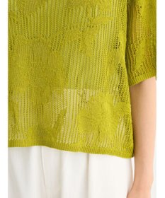 Green Parks 花柄メッシュニットプルオーバー