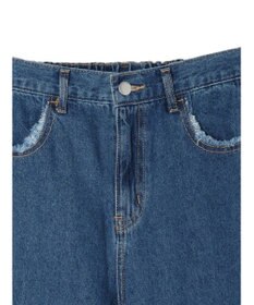 Green Parks ・Ｄｏｕｂｌｅ　Ｆｌａｇｓフリンジラインストレートデニム