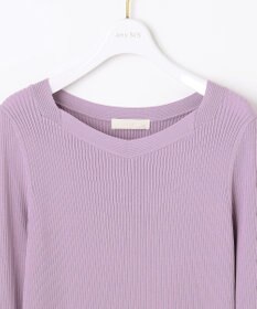 ANY SIS 【洗える】ネックポイントリブ ニット