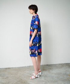 GRACE CONTINENTAL マリンプリントシャツドレス