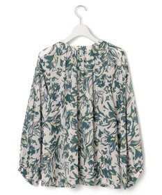 23区 【洗える】ニュアンスフラワー プリント ブラウス