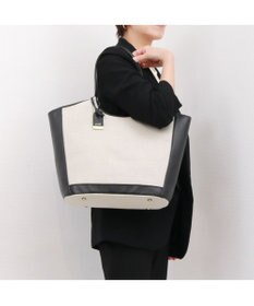 UNBILLION ペルケ perche / キャンバス・牛革トリミングトート