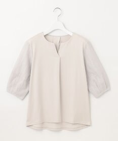 J.PRESS LADIES 【WEB限定カラーあり・接触冷感・UVケア】 スムースジャージー キーネック カットソー