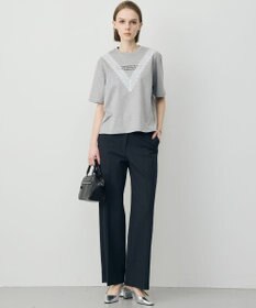 ICB L レースコンビ ロゴTシャツ