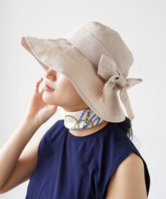 ATRENA 段折りブレード リボンつきキャペリン