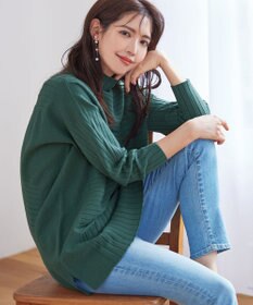 Tiaclasse 【新色追加・洗える】ランダムリブ編みドルマンニットチュニック