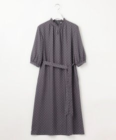 J.PRESS LADIES L 【洗える】ジオメトリックプリント ワンピース