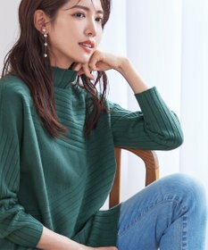 Tiaclasse 【新色追加・洗える】ランダムリブ編みドルマンニットチュニック