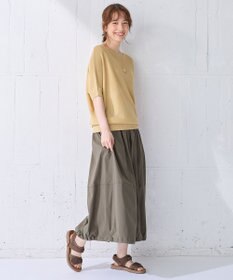 ANY 【洗濯機可/UVカット/アンチピリング】ハーフスリーブガーターニット