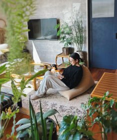 ビーズクッション tetra ソファー張り生地 シェニール ビーズクッション