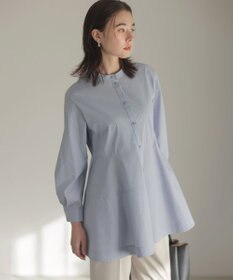 組曲 S 【前後着用可】コンパクトシャーティング チュニックブラウス