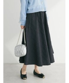 Green Parks ・ｆｕｒｒｙ　ｒａｔｅエンボスサイドタックフレアスカート