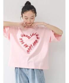 earth music&ecology ラメ刺繍ハートロゴＴ