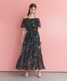 GRACE CONTINENTAL ボタニカルプリントワンピース
